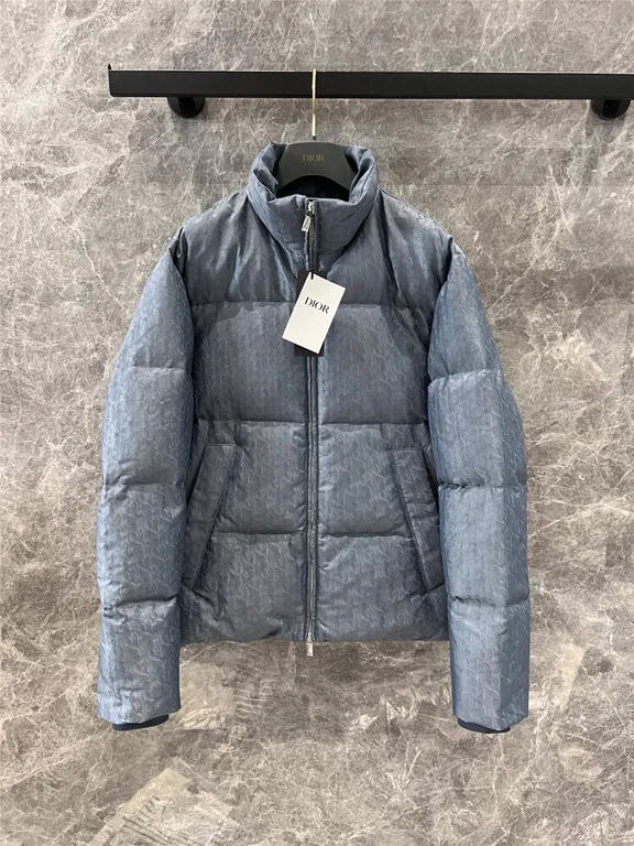 Dior monogram stand collar down jacket